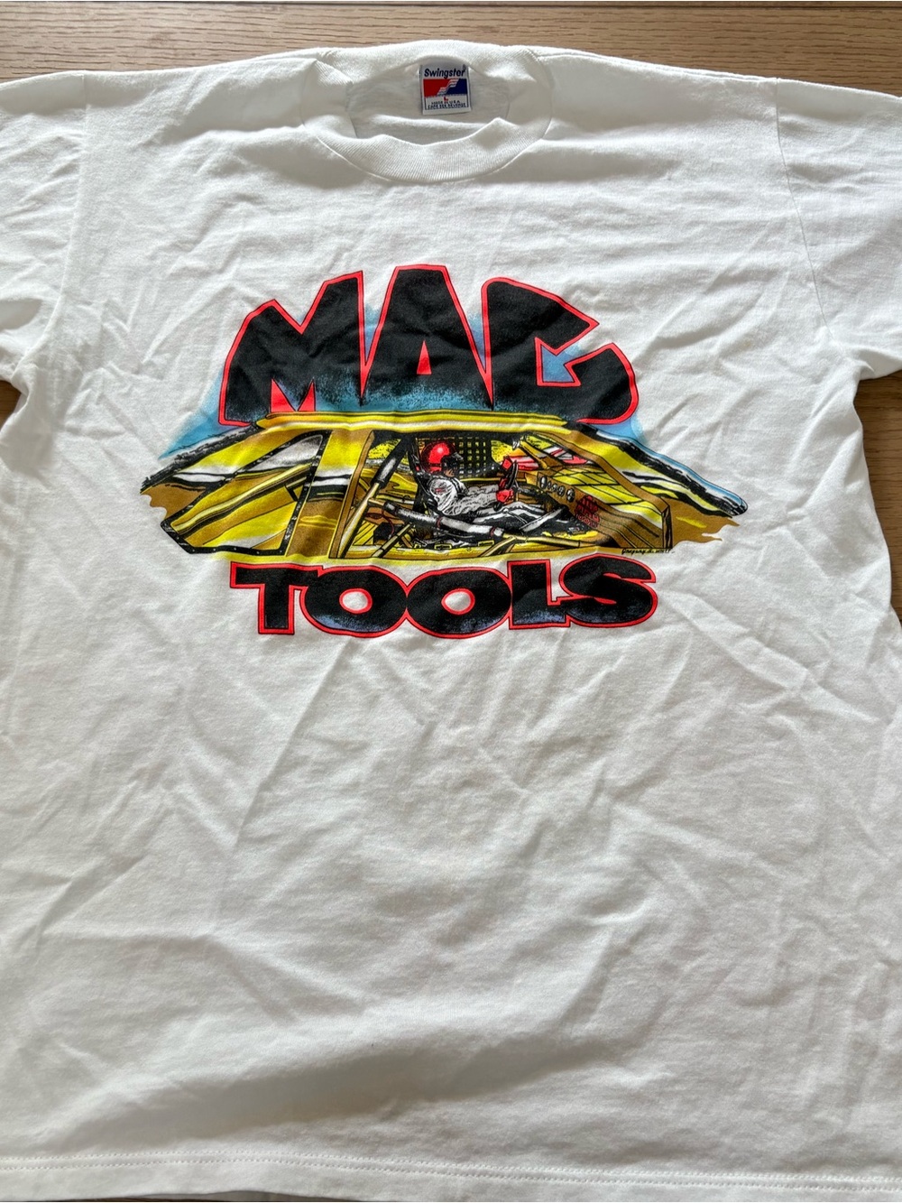 VTG 80s Mac Tools Car Driver Hot Rod T Shirt Large Race Car USA Rare Style 90s